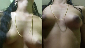 An adult Indian mother dominates while walking.