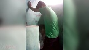 Young beauty, a security guard, in a hot scene in a porn movie.