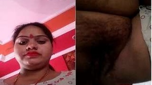 Hot girl exposing her large breasts and wet vagina