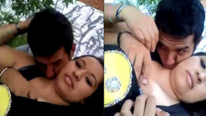 Hot married couple enjoys outdoor sex