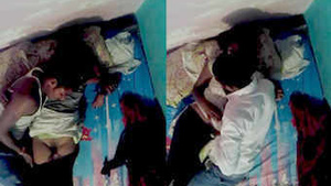 Indian girl has fun with her boyfriend in a rented apartment.