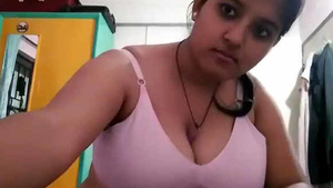 Young Bengali girl Ankita shows off her big breasts and masturbates.