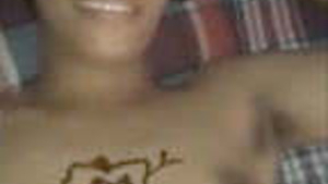 Married Indian couple with a steamy intimate moment.