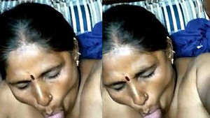 A grown up American woman gives a good blow job