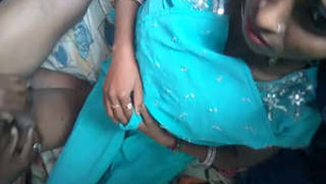 Preparations for getting naughty with the blonde bhabhi with a condom.