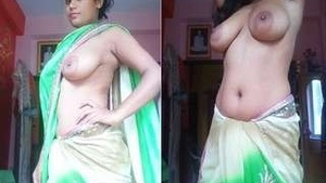 College girl's shedding her clothes in a hot video.