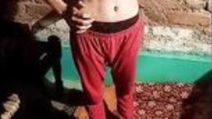 Beautiful teenage Indian lady shows her body to her step brother