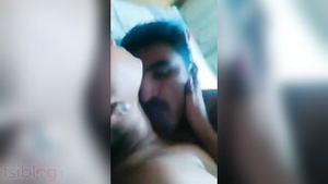 Beautiful Indian house wife enjoying foreplay with her husband via MMC