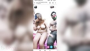 Indian wife strips and has hot phone sex with two strangers on cam