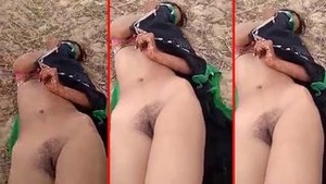 Young Indian college students having unprotected sex outside.
