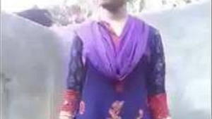 A wild Indian girl in a bath tub solo play video