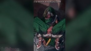 Shy village wife’s solo pleasure scene with dildo and other toys