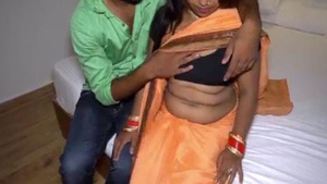 Hot village woman getting some action in the hotel room