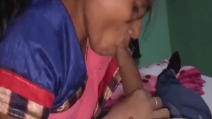 A video of a Bhabhi giving a blow job in a rather fanny manner.