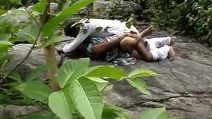 Beautiful woman has great outdoor sex.