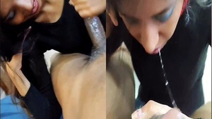 A Sri Lankan adult provides oral sex to her customer.