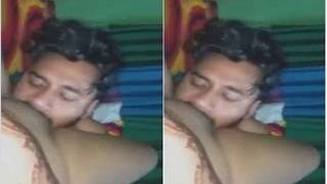 See small boobed college girl in action, she performs a hot scene with an auntie.