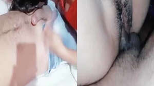 The sexy bhabi seducing his roommate and giving a blowjob