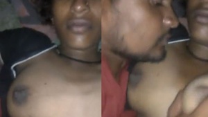 Hot village beauty Devar gets a breast job from farm hands wife.