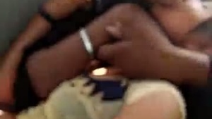 College girl enjoys being provocative in the car with her boyfriend and his friends