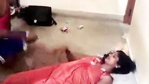 A hot affair of a older wife with her lover with her husband watching them.