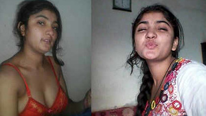 Gorgeous Indian girlfriend in love making scene