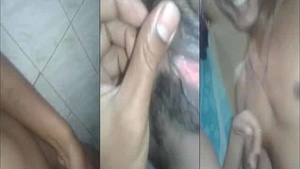 A fast and hot scene in the MMC college bathroom video