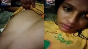 Shy Indian girl showing her tits on Video Chat