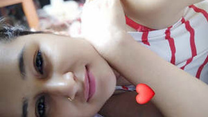 Pretty Asian girl Playes with her Razor Burn