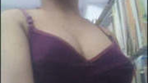 An overweight, married Indian bhabi shows her private part.