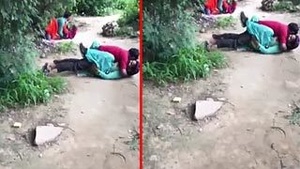 This is an MMS video of an Indian couple from Rajasthani having sex outdoors.