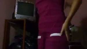 Hot college girl strips and reveals her pretty body