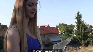 British agent interrogates Stella Cox and fondles her breasts in public