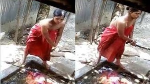 Boozey GF enjoys outdoor sex with her lover