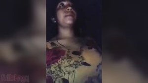 Hot Indian woman poses for X-themed selfies with her big natural tits.