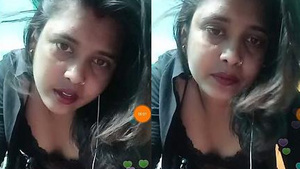 Beautiful Indian woman wearing sexy lingerie.