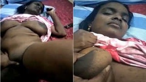 Indian porn star with big boobs gets rubbed and fingered by lover