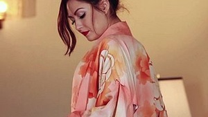 The beautiful Cassie Lane continues to sexy dance as she groping her big melons.