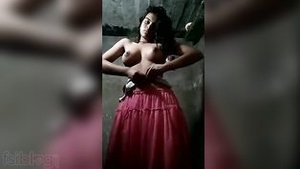 A hot desi woman performing a slow and sexy strip tease for a hot selfie to send to her boyfriend