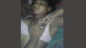 Hot Indian girl sqeezes her big boobs.