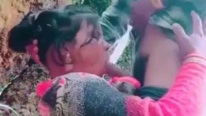 Beautiful young woman from a rural area having an affair and indulging in sexual relations in the great outdoors.