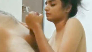 Beautiful college girl gets an unexpected facial