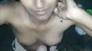 Young Indian girl gives rough blow job