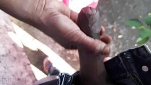 Outdoor sex adventure with shy Bengali chick and her equipped boyfriend