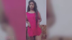 Pretty Indian woman showing off her big ass and pink holes