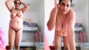 Married chubby bhabhi and her wife take nude selfies together
