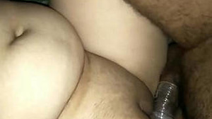 Indian bhabi's tasty pussy fucked in doggy style on a Foley bed