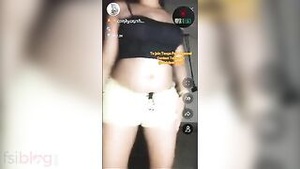 Pretty Desi girl show her big boobs and gymnastic skills at home in MMS