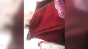 A beautiful woman strips for virtual photos in real time on the camera.