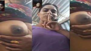 Hillbilly video call with big-boobed desi housewife from Bangladesh